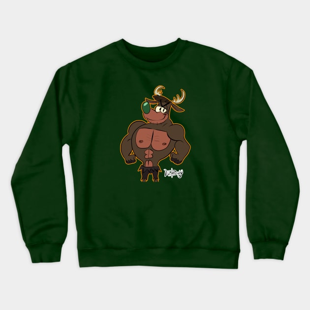 Green-Nosed Reindeer Crewneck Sweatshirt by D.J. Berry